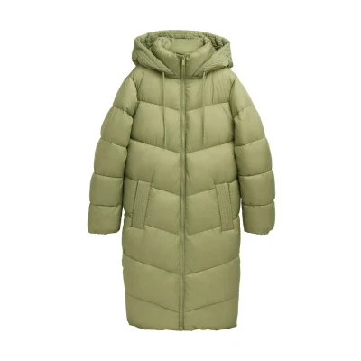 Abbildung von TOM Tailor Denim Puffer MIT Abnehmbarer Kapuze Wintermantel, Damen, Größe: Large, Greyish green