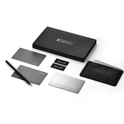 Abbildung von SecuX XSEED Sichere Bitcoin Wallet Crypto Seed Storage Stahlplatte Kompatibel mit SecuX, Ledger, Trezor Hardware Wallets