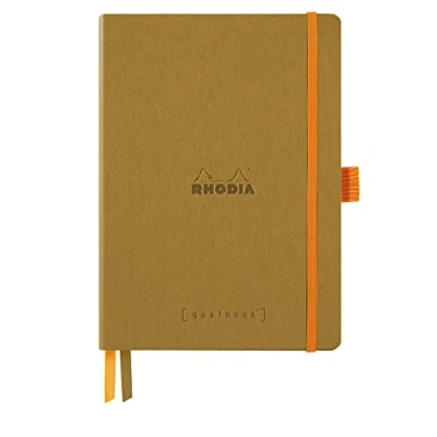 Abbildung von Rhodia 117811C Notizbuch Goalbook DIN A5 mit Softcover 120 Blatt weiß, dot/punktkariert, 90 g, Gold, 1 Stück