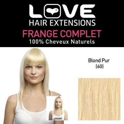 Abbildung von Love Hair Extensions 100% Echthaar Vollpony Farbe 60 klares Blond, 1er Pack (1 x 1 Stück)