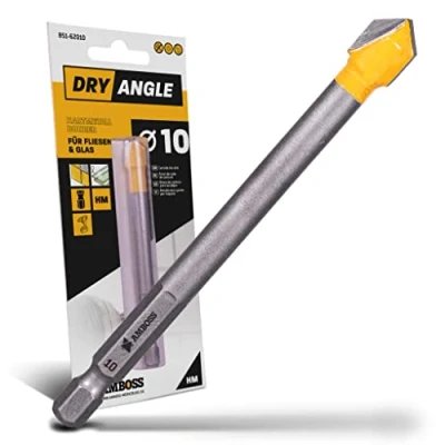 Abbildung von Amboss DryAngle Ø 10mm Fliesenbohrer Glasbohrer Keramikbohrer Sechskantschaft für Bohrmaschinen Glas/Wandfliesen/Dachziegel/Keramik bohren