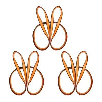 Abbildung von Nylon Kletterschlinge, 18mm Sling Runner für Klettern, Schaukeln, Baumarbeiten, Outdoor Aktivitäten (60 cm, Orange (3 Stück))