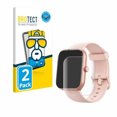 Abbildung von BROTECT 2 Stück Full Cover Schutzfolie für Fitpolo IDW20 1.91&quot; Screen Displayschutz Folie [3D Curved, Anti Fingerprint, Kristall Klar]