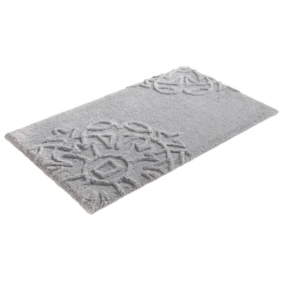 Abbildung von Kleine Wolke Badematte &quot;Inka&quot;, Höhe 15 mm, rutschhemmend beschichtet, fußbodenheizungsgeeignet, Badteppich, Uni Farben, Ornamente, Hoch Tief Effekt