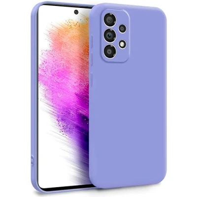 Abbildung von MyGadget Hülle für Samsung Galaxy A73 5G Zweilagige Handyhülle mit Kameraschutz Cover Innenfutter &amp; Silikon außen Flieder