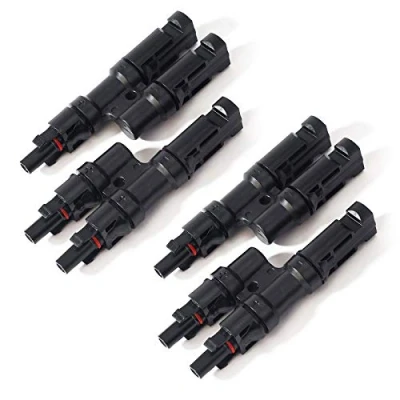 Abbildung von ZHITING 2 Paar Solar Panel Y Zweig PV Stecker M und F Adapter Kabel Für Installiert Steckverbinder Kit