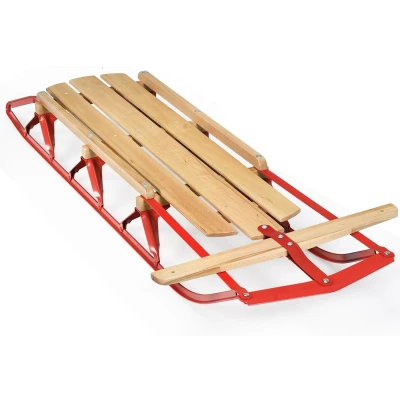 Abbildung von COSTWAY Schlitten Rodel, 137cm Schneeschlitten, 150kg belastbar