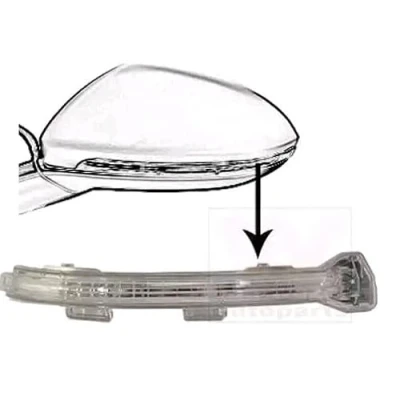 Abbildung von VAN WEZEL 5766915 Blinker weiß transparent Außenspiegel links LED VOLKSWAGEN: Golf 7 Variant, Touran II, Sportsvan