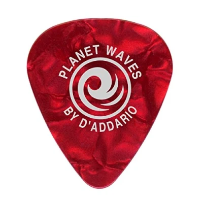 Abbildung von D&#039;Addario Plektrum Plektren Gitarre Pearl Celluloid Guitar Picks Gitarren 1CRP4 10 Red, Medium Stück
