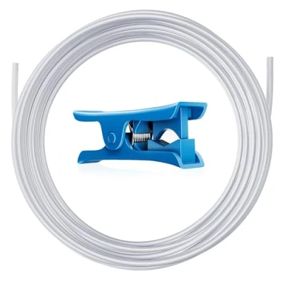 Abbildung von YOOPAI PTFE Schlauch 5m mit Cutter, 2.5mm ID x 4mm OD Tube Teflonschlauch für Direktantrieb Extruder 3D Drucker, Bambu Lab A1/A1 mini/P1P/P1S/X1C, Creality K1/K1 Max/Ender 3 V3 (Weiß)