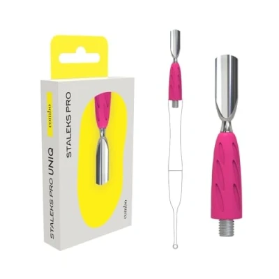 Abbildung von STALEKS PRO by Natury Nails Schieber, austauschbarer Teil, Edelstahl und Silikon, sterilisierbar, Maniküre Pediküre, GUMMY Combo (UNIQ 16)