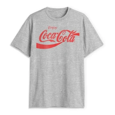 Abbildung von Coca Cola Herren T Shirt Eighties Coke Kurzarm Grau Mittel