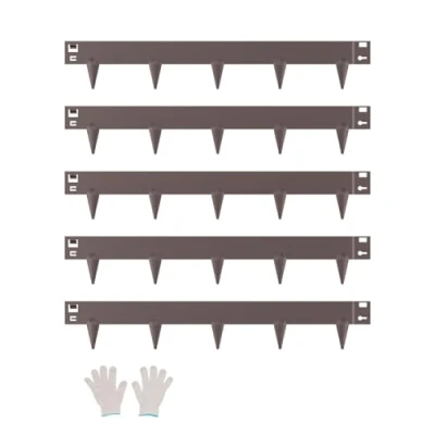 Abbildung von VEVOR Rasenkante 5er Set Beeteinfassung Beetumrandung 990x156x1,5mm Braun