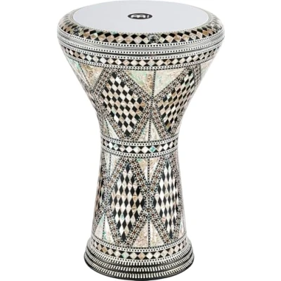 Abbildung von Meinl Percussion Artisan Series Doumbek Große Handtrommel Synthetisches Fell Durchmesser 8,75 Zoll Aluminium, Mosaic Royale (AEED1)