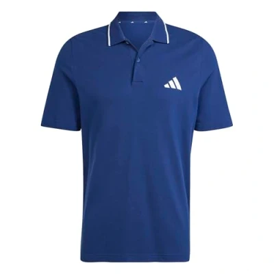 Abbildung von adidas Herren Essentials SMALL Logo Pique Polo Shirt, Dark Blue/White, S