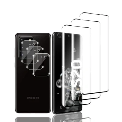 Abbildung von Zicurz 3+3 Stück Schutzglas für Samsung Galaxy S20 Ultra 5G, Panzer Schutz Glas, 3 Schutzfolie und Kamera Schutzglas, HD Displayschutz, Blasenfrei, 5G