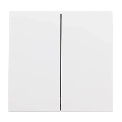 Abbildung von McPower Serien Schalter Shallow 2 fach, 250V /10A, Unterputz, Klemmanschluss, weiß matt, modernes Design