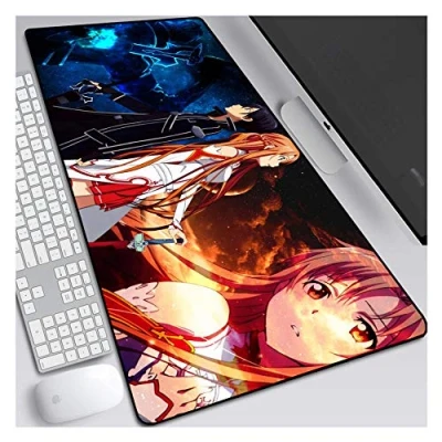 Abbildung von Sword Art Online Gaming Mauspad XXL 900 x 400 mm großes Format Basis 3 dick perfekte Präzision und Geschwindigkeit, P