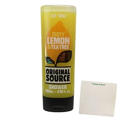 Abbildung von Original Source Zesty Lemon &amp; Tea Tree Duschgel (250ml Flasche) + usy Block