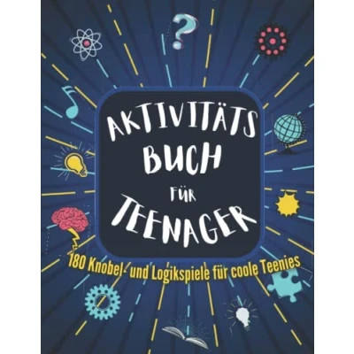 Abbildung von Aktivitätsbuch für Teenager: 180 Knobel und Logikspiele coole Teenies Rätselblock Mädchen Jungen ab 12 Jahre Sudokus, Wörtersuche, Labyrinthe, Spinnennetz, Kakuro vieles mehr.
