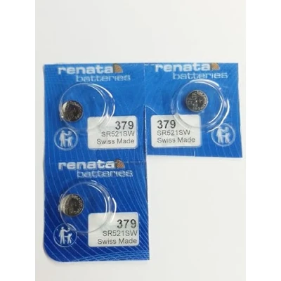 Abbildung von Uhrenbatterie Renata Swiss Made 379 oder SR521SW OR AG0 1.5V (3 x SR 521 SW)