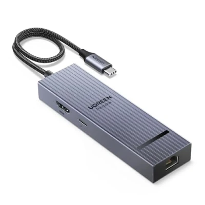 Abbildung von UGREEN Revodok Pro 10Gbps USB C Hub HDMI 4K@60Hz Ethernet Adapter mit 2*USB A 3.2 &amp; PD 100W Kompatibel iPhone 16 Serie, iPad Pro/Air, MacBook M4 Mac Mini, Steam Deck usw.