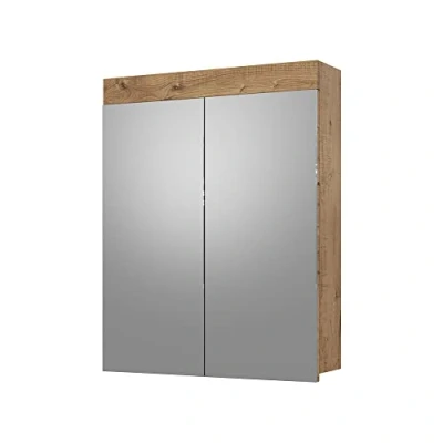 Abbildung von Vicco Badezimmerspiegelschrank Luna, Eiche, 60 x 77 cm (1 St., Badschrank)