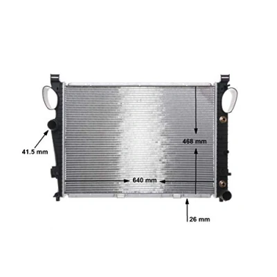 Abbildung von MAHLE ORIGINAL CR 304 000S Kühler, Motorkühlung 640 468 26 Kühlrippen gelötet MERCEDES BENZ: S Klasse Limousine