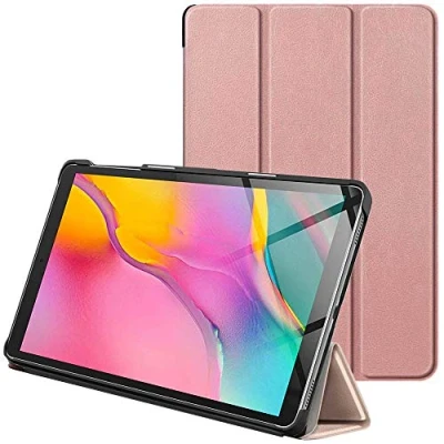 Abbildung von ebestStar Hülle für Samsung Galaxy Tab A 10.1 2019 T510 T515, Slim Smart Cover (Ultra Dünn), Schutzhülle Etui, Ständer Case Cover, Pink Gold