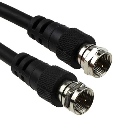 Abbildung von SAT Kabel Deutschland F Stecker Twist on Anschluss 75 Ohm RG59 Antenne 1 m [1 Meter/1m]