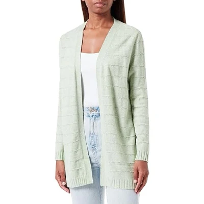 Abbildung von ONLY Damen ONLKATIA LS Struct Open Card CC KNT Strickjacke, Smoke Green/Detail:Melange, L