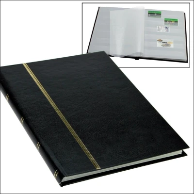 Abbildung von Luxus, Einsteckalbum A5 16 seiten (weiß) 6 Streifen Schwarz Abm: 170x225x22 pro Stk.