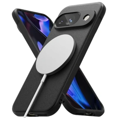 Abbildung von Ringke Onyx Magnetic [Kompatibel mit MagSafe] für Pixel 9 Hülle, Fester Griff rutschfest Anti Fingerabdruck Kratzfest Robust TPU Stoßfest Handyhülle Magnetisches Laden/Zubehör Black