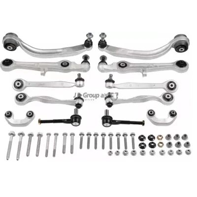 Abbildung von JP GROUP 1140108210 Querlenker Reparatursatz Vorderachse links, rechts mit Zubehör Pendelstange AUDI: A4 B6 Avant