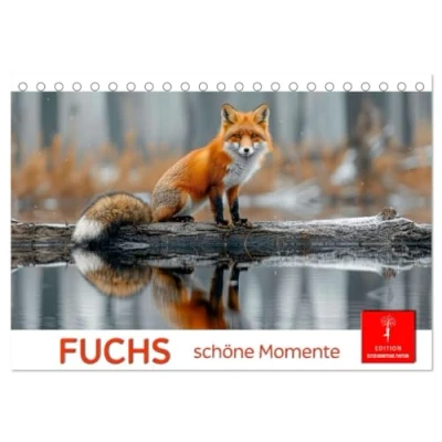 Abbildung von Fuchs schöne Momente (Tischkalender 2025 DIN A5 quer), CALVENDO Monatskalender