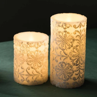 Abbildung von Pauleen LED Dekolicht Kerze, Wachskerze Little Lilac Candle, 2er Set, Warmweiß
