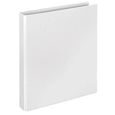 Abbildung von VELOFLEX 1141090 Ringbuch Basic, DIN A4, 1 Stück, weiß, Füllhöhe 25 mm, Ringordner mit 2 Ring Mechanik, Ordner schmal