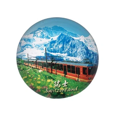 Abbildung von 3D Schweiz Kühlschrank Kühlschrankmagnet Kristallglas Magnet Tourist Travel Souvenir Sammlung Geschenk Magnetische Aufkleber Home Küche Dekoration