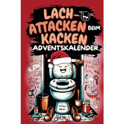 Abbildung von Lach Attacken beim Kacken Adventskalender: Nur noch 24 Sitzungen bis Weihnachten, randvoll mit Witzen und skurrilem Klo Wissen Lustiges Geschenk für Männer Frauen Humor
