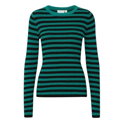 Abbildung von ICHI Ihmafa LS12 Strickpullover, Damen, Größe: Medium, Cadmium green