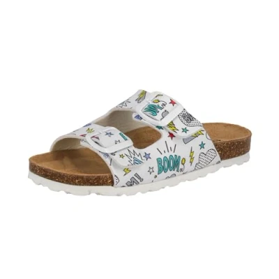 Abbildung von LICO Pantolette flach für Kinder, Größe: 32, Weiss/multi Schuhe