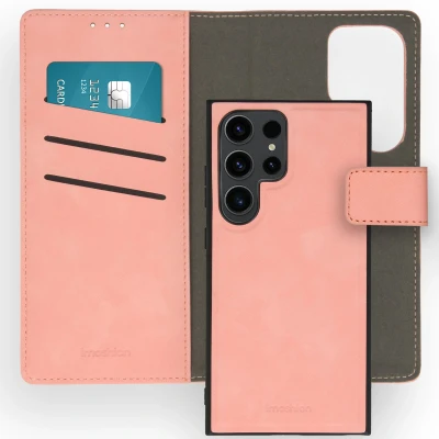 Abbildung von Samsung Galaxy S24 Ultra Hülle Kunstleder iMoshion Klapphülle/2 in 1 Case Handyhülle Rosa