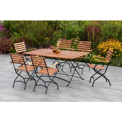 Abbildung von MERXX Garten Essgruppe &quot;Schloßgarten&quot;, (5 tlg.), 4 Klappsessel, Gartentisch
