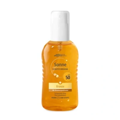Abbildung von Medipharma Bronze Sonnenaktivator LSF 50 hoher Schutz wasserabweisend leichte und transparente Textur 200 ml