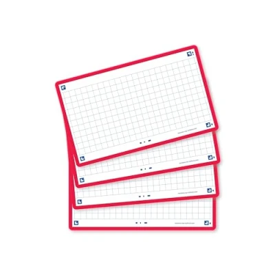 Abbildung von Oxford FLASH 2.0 Karteikarten A7, Lernkarten, 75x125mm, kariert, rot, 80 Blatt
