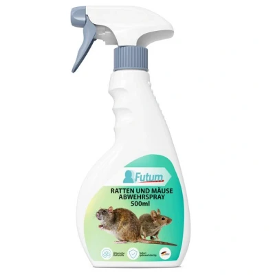 Abbildung von FUTUM Vergrämungsmittel Ratten &amp; Mäuse Abwehrspray, 0,5 l, Präventiver Schutz, Vielseitig einsetzbar, Wirtschaftlich