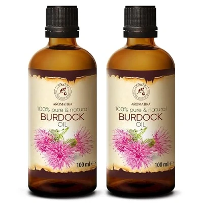 Abbildung von Klettenwurzelöl 2x100ml Rein Klettenwurzel Öl Arctium Lappa Wurzel Klettenöl Bestes Kuröl und Haaröl für Haarpflege Burdock Oil