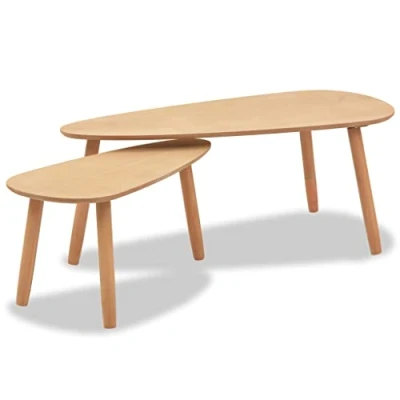 Abbildung von vidaXL 2X Kiefer Massiv Beistelltisch Satztisch Kaffeetisch Couchtisch Tisch