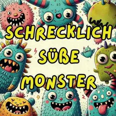 Abbildung von Schrecklich süße Monster: Einzigartiges Malbuch für Kinder