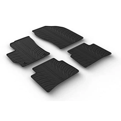 Abbildung von Gledring 0695 Fußmattensatz Gummi vorne und hinten 4 schwarz 750mm 550mm